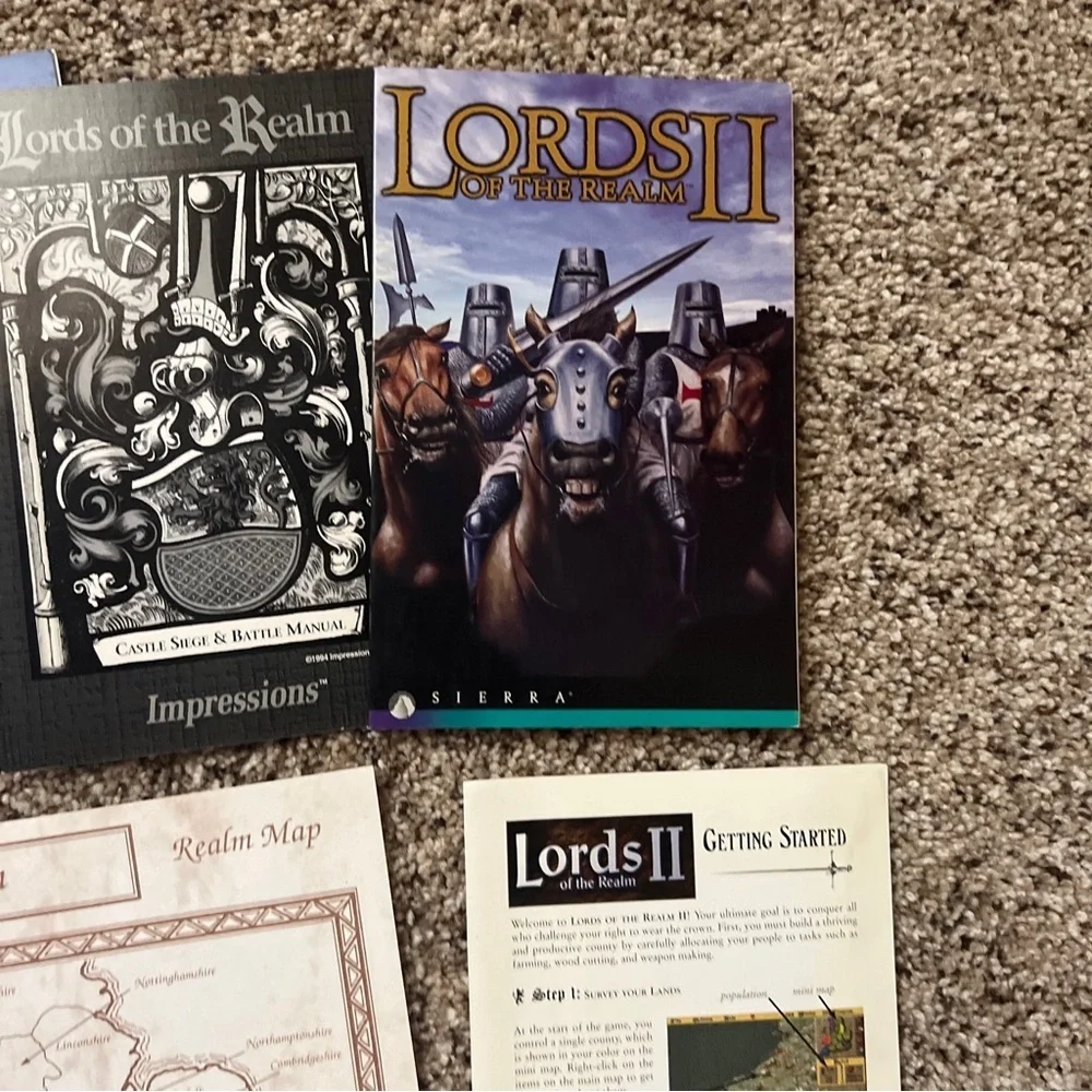 Lords Royal Collection 4 Disc Set Map 5 Manuals Reference Card PC Game